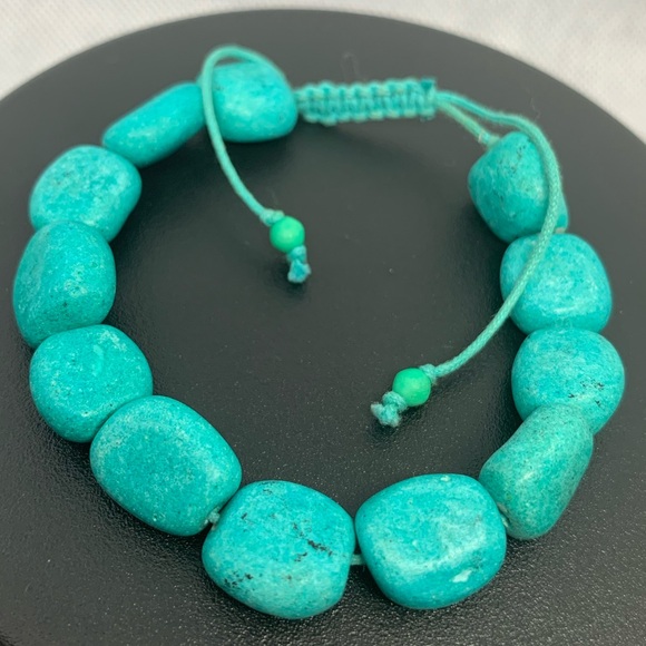 3/$10 Beautiful - Chunky Stones - Blue Adjustable Women’s Bracelet - Picture 1 of 8